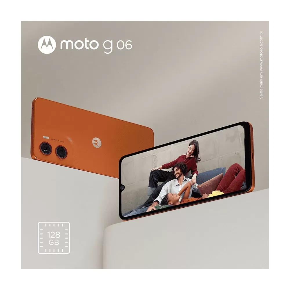 SMARTPHONE MOTOROLA MOTO G06 128GB XT2535-1 DUAL CHIP ANDROID 15 TELA 6,9 LARANJA 