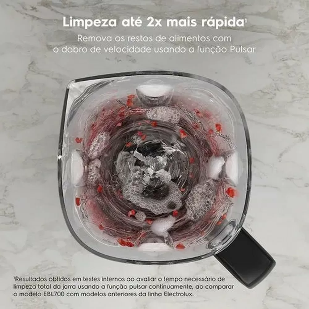 LIQUIDIFICADOR ELECTROLUX EBL700 EFFICIENT TRIFORCE 3 VELOCIDADES 2,7L 600W PRETO 220V