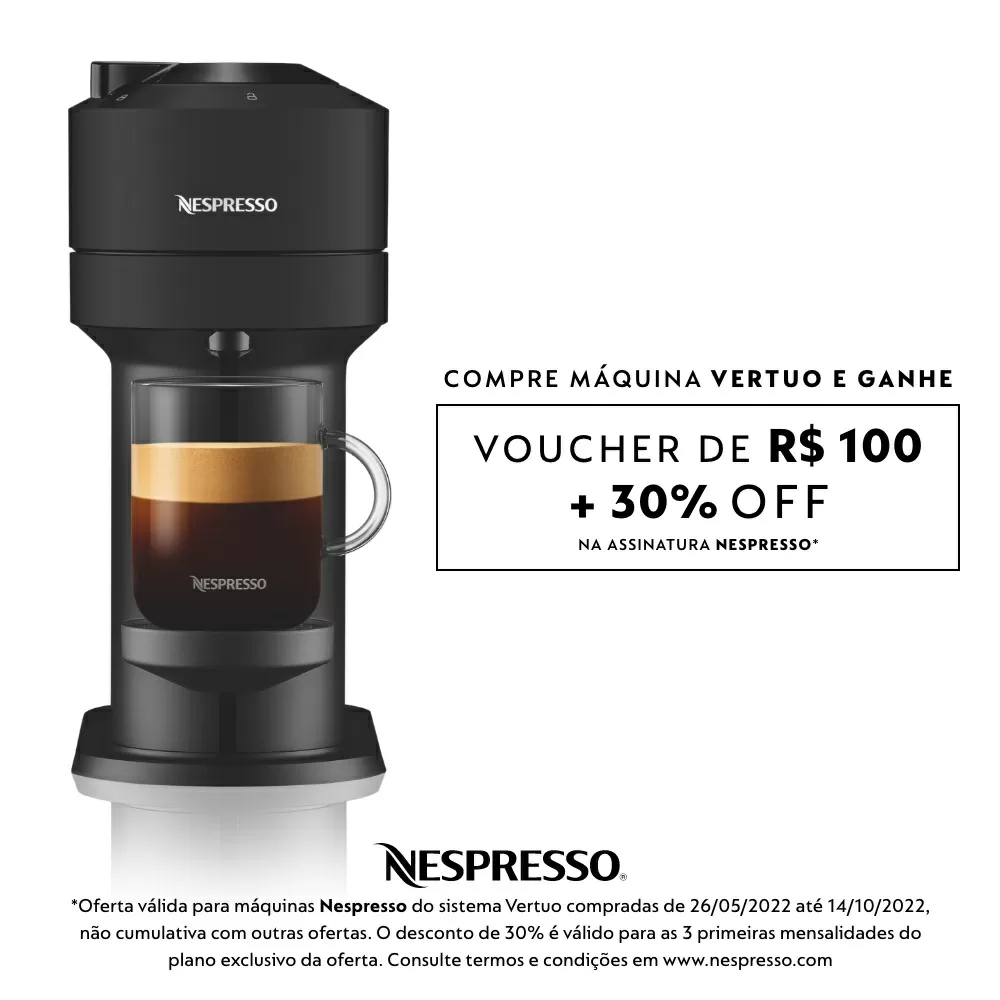 CAFETEIRA ELETRICA NESPRESSO VERTUO NEXT PRETO FOSCO 220V 