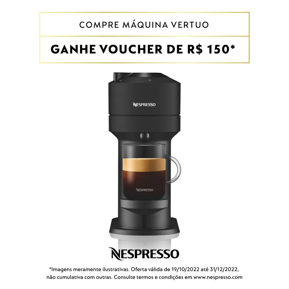 CAFETEIRA ELETRICA NESPRESSO VERTUO NEXT PRETO FOSCO 220V 