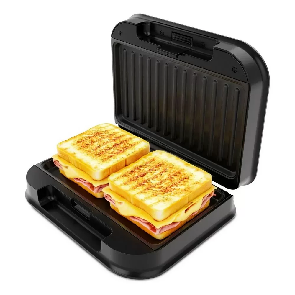 SANDUICHEIRA GRILL BRITANIA BGR25B 2 EM 1 750W PRETA/INOX 220V