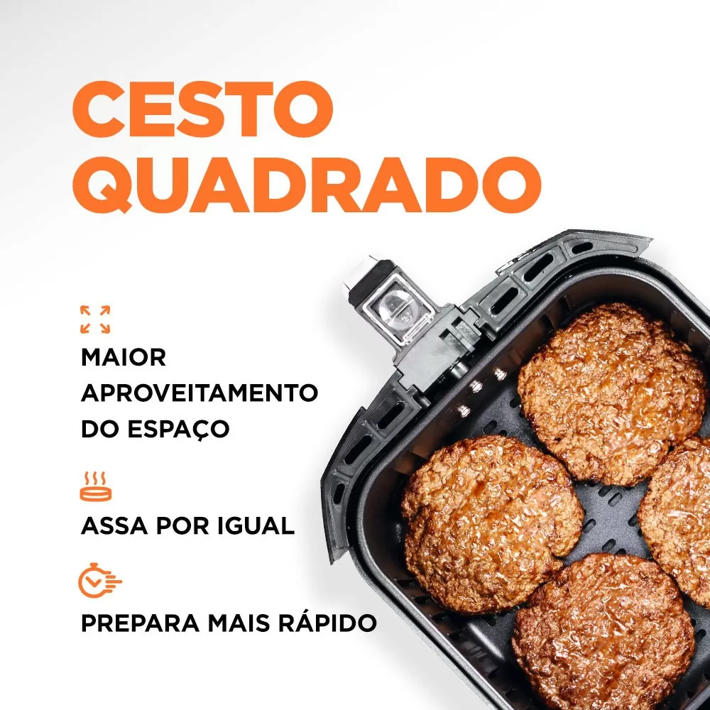 FRITADEIRA ELETRICA MONDIAL AIR FRYER  5L AFN-50-BI PRETO/INOX 220V 
