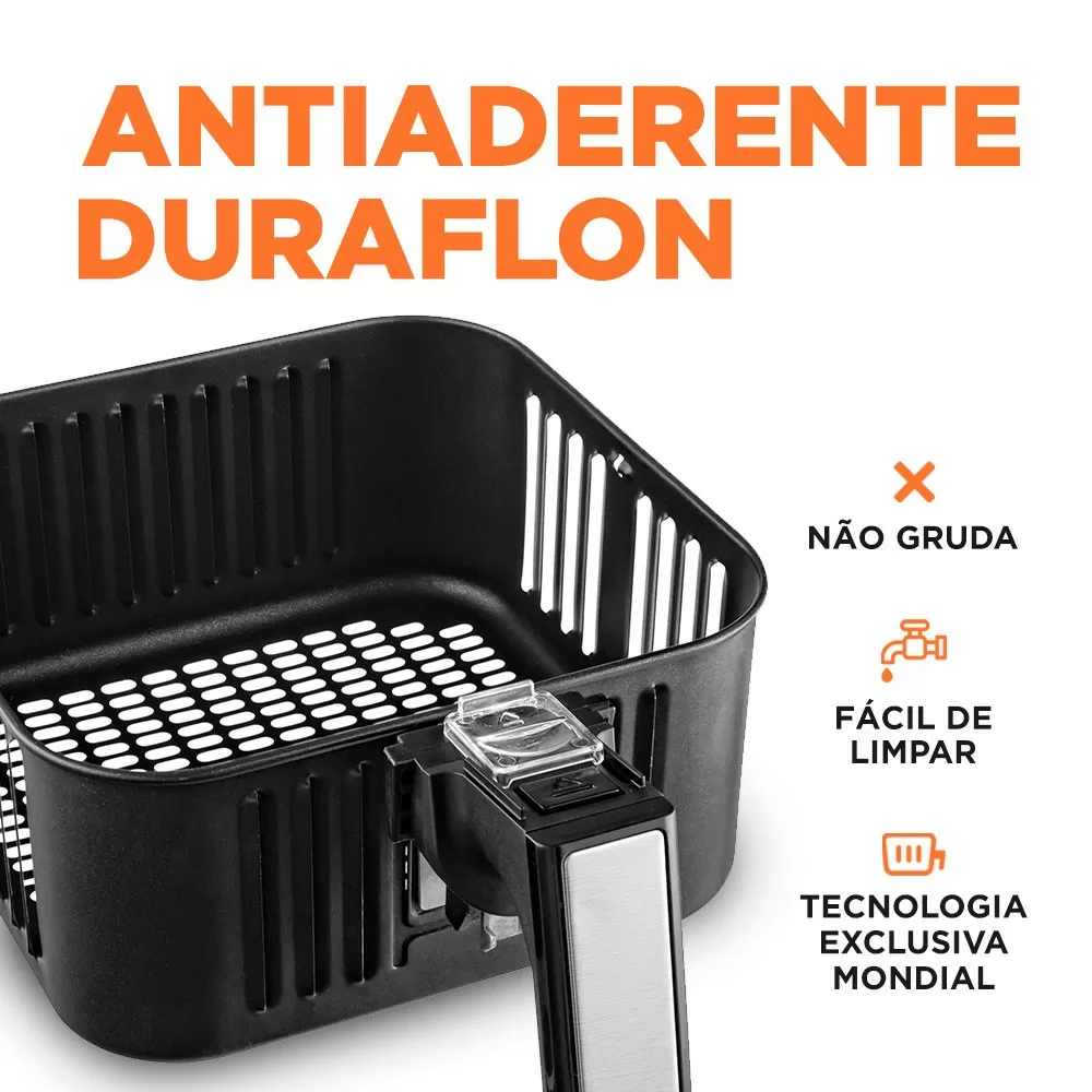FRITADEIRA ELETRICA MONDIAL AIR FRYER  5L AFN-50-BI PRETO/INOX 220V 