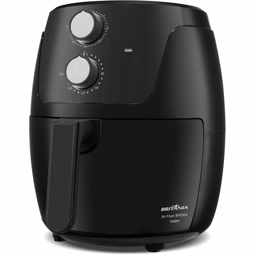 FRITADEIRA ELÉTRICA BRITÂNIA AIR FRYER BFR36A 4,2L 1500W PRETO 220V 