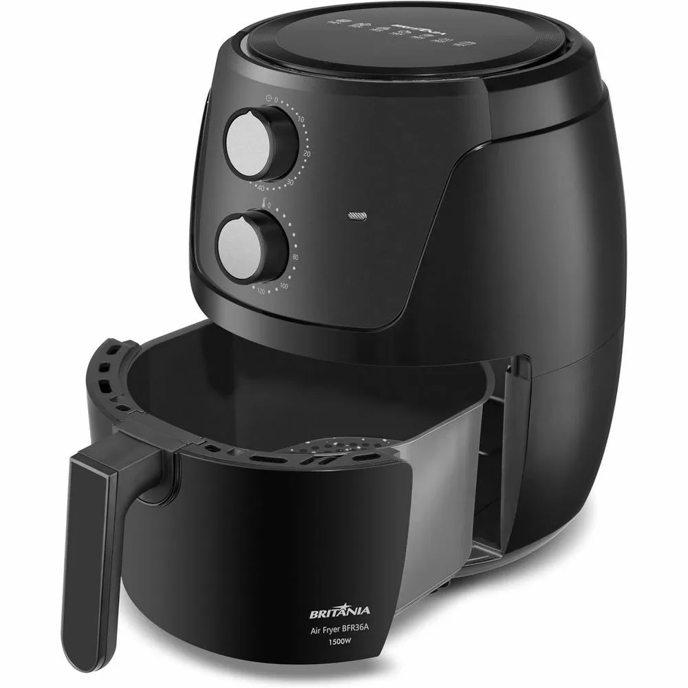 FRITADEIRA ELÉTRICA BRITÂNIA AIR FRYER BFR36A 4,2L 1500W PRETO 220V