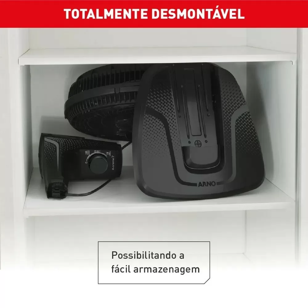 VENTILADOR DE MESA ARNO 40CM X-TREME 7 VE70 VE3700B4 7 PAS 150W PRETO 220V 