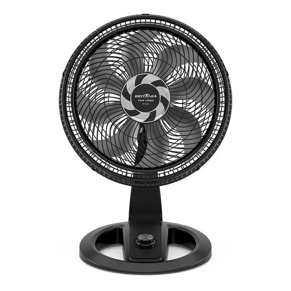 VENTILADOR DE MESA BRITANIA 47CM BVT481 2 EM 1 MAXX FORCE 8 PAS 174W PRETO 220V