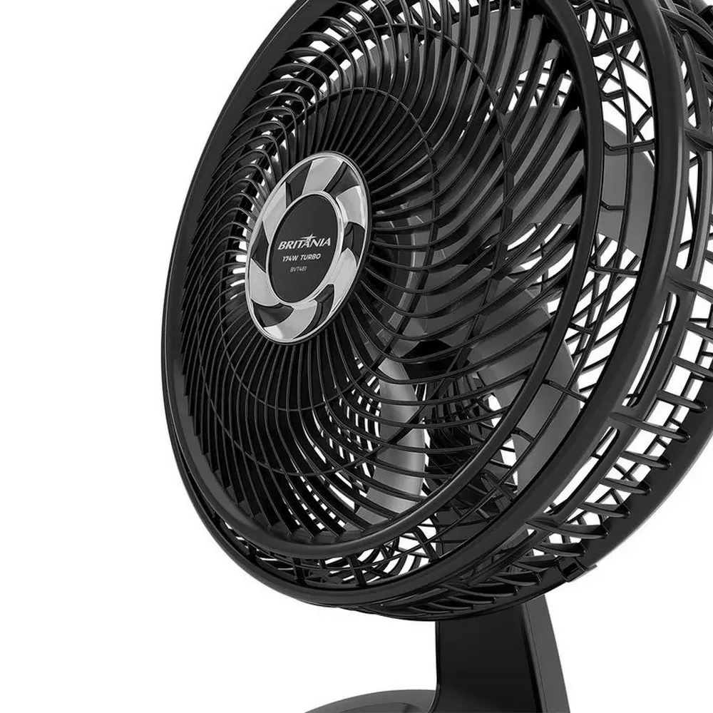 VENTILADOR DE MESA BRITANIA 47CM BVT481 2 EM 1 MAXX FORCE 8 PAS 174W PRETO 220V 
