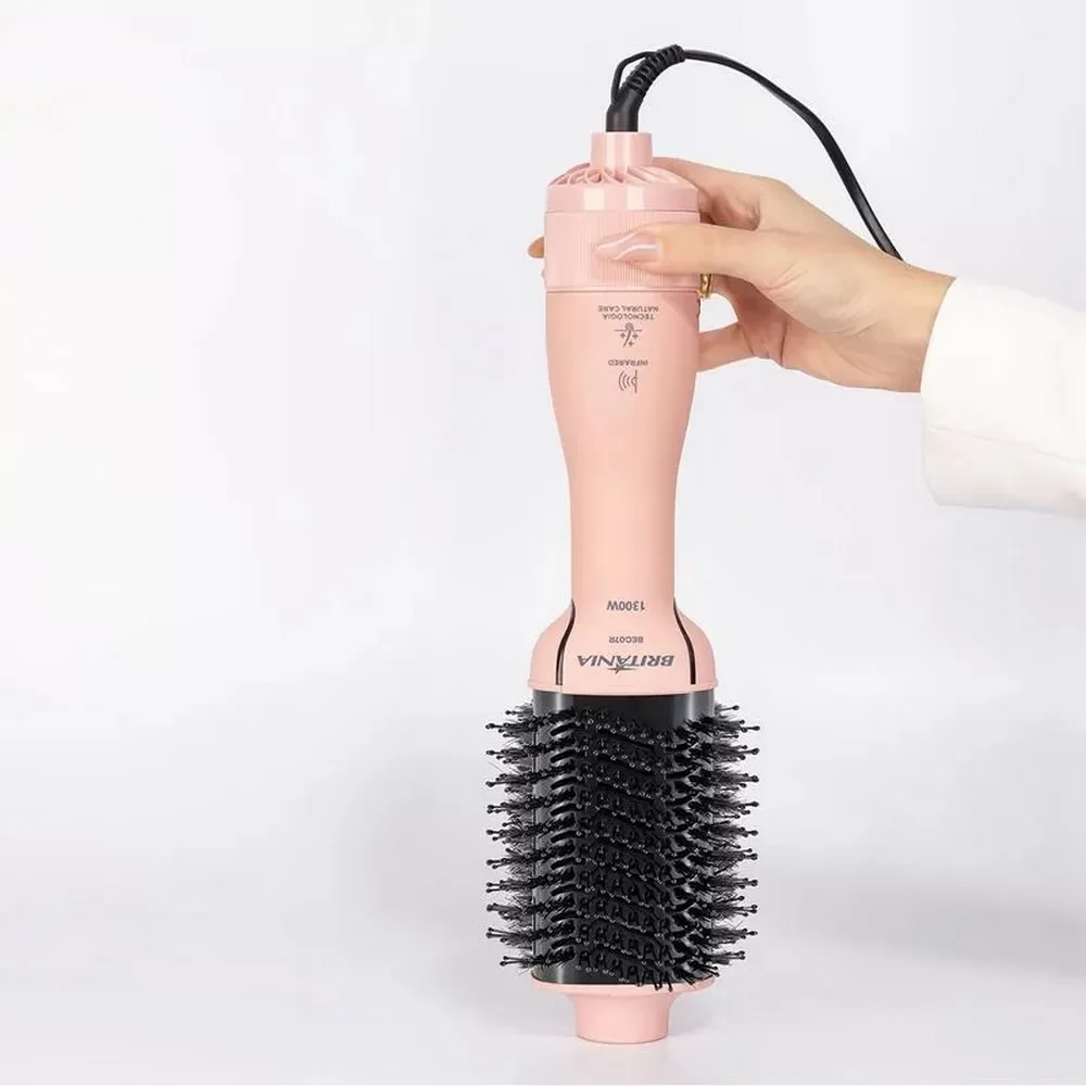 ESCOVA SECADORA BRITANIA BEC07R SOFT 1300W 2 VELOCIDADES 3 TEMPERATURAS ROSA BIVOLT
