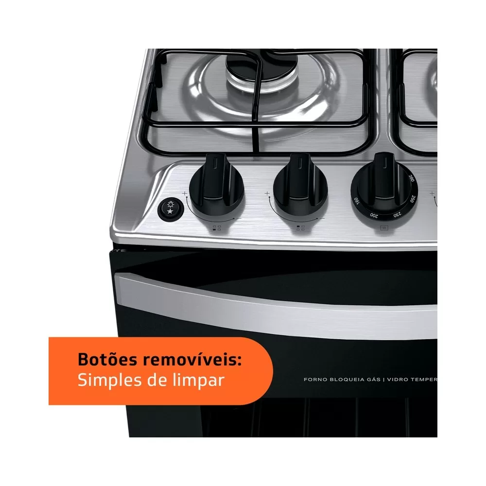 FOGAO 4 BOCAS BRASTEMP BFO4NBB BRANCO BIVOLT