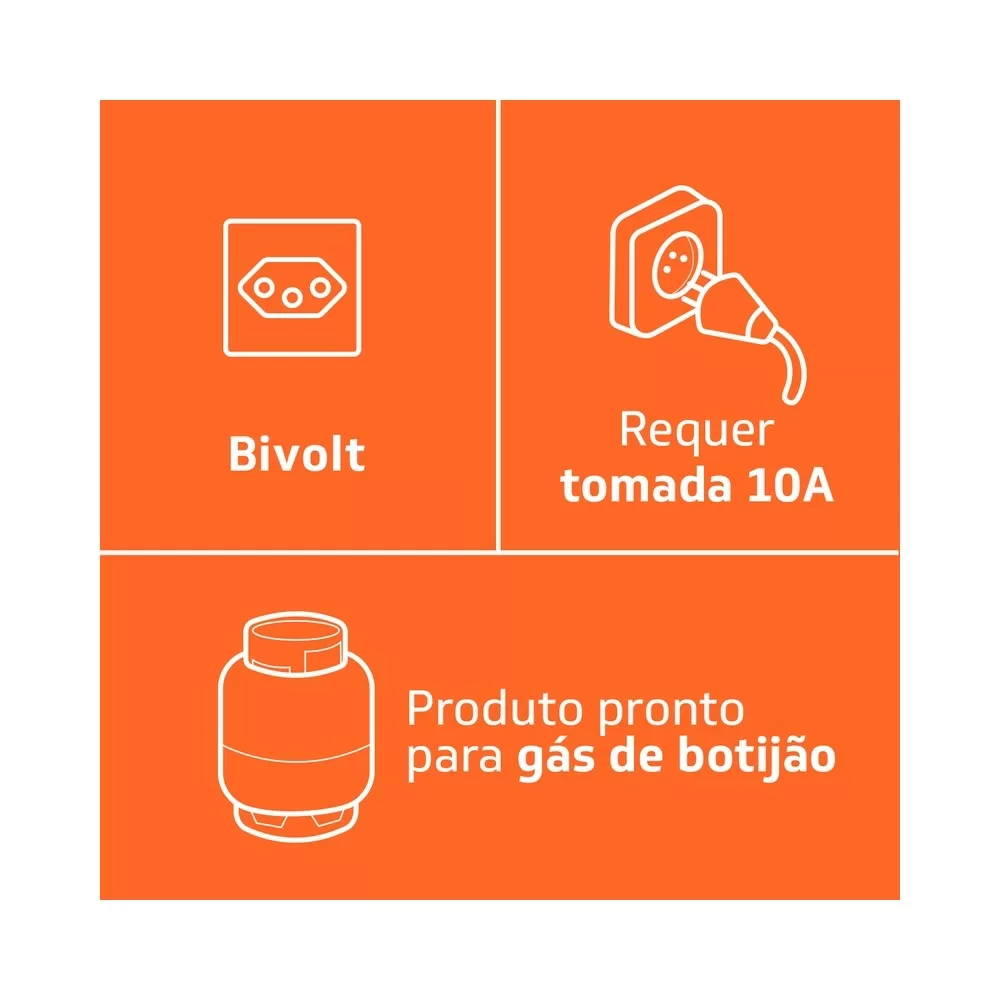 FOGAO 4 BOCAS BRASTEMP BFO4NBB BRANCO BIVOLT