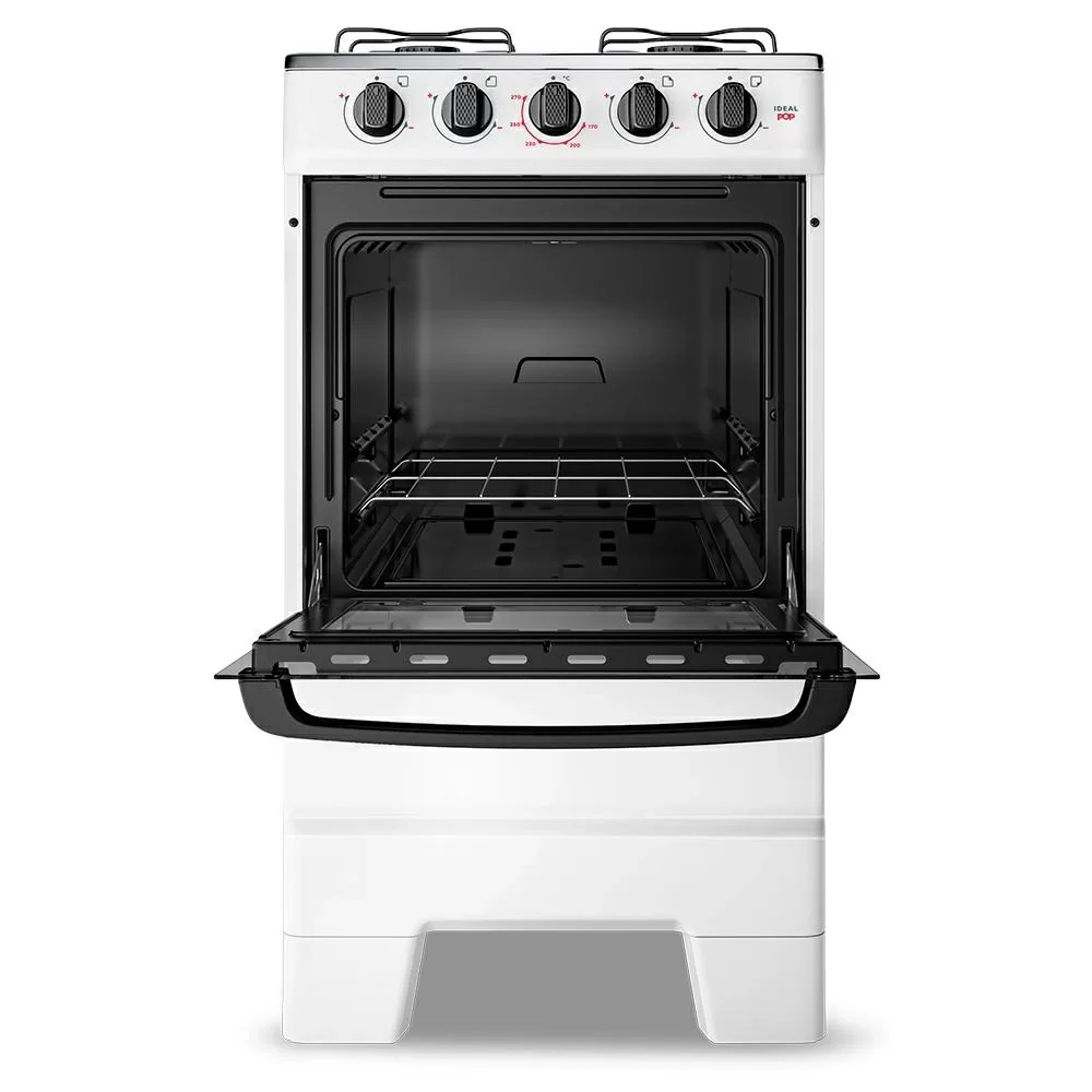 FOGAO 4 BOCAS ESMALTEC IDEAL POP 4120 BRANCO 