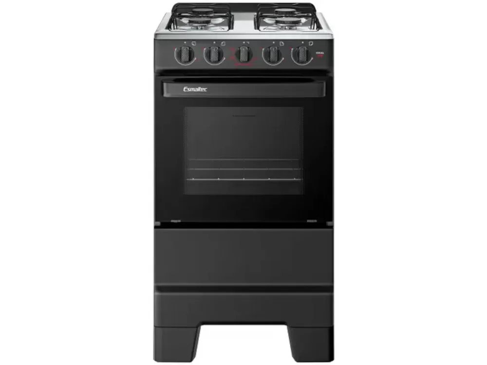 FOGAO 4 BOCAS ESMALTEC IDEAL POP 4120 PRETO 