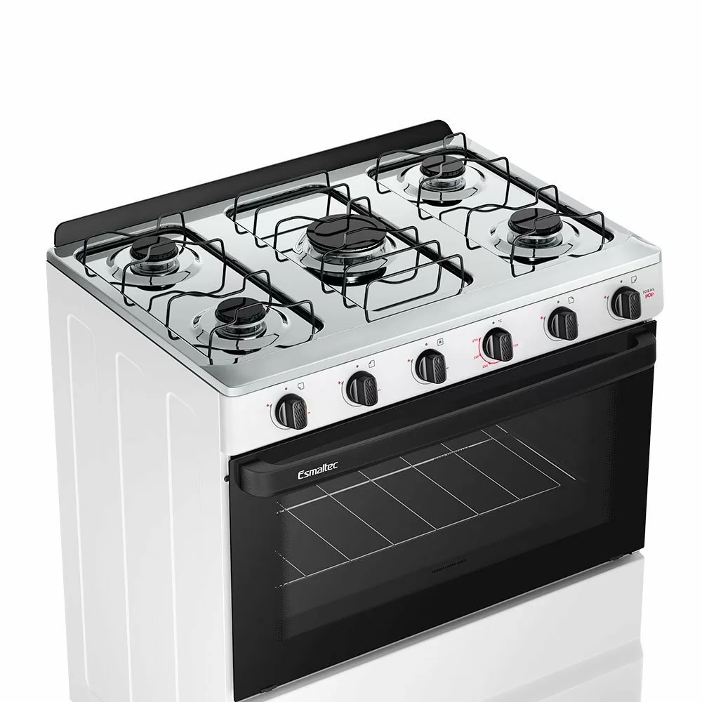 FOGAO 5 BOCAS ESMALTEC F5ISB IDEAL POP 5120 BRANCO 