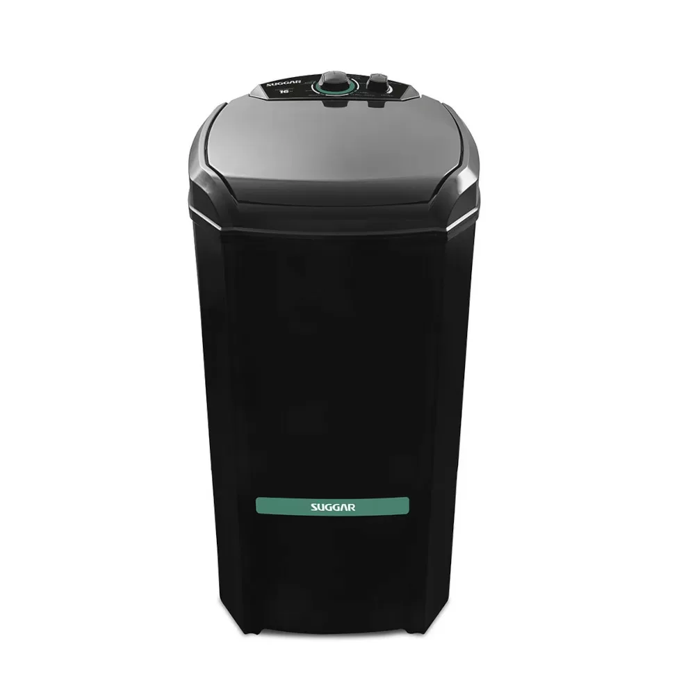 MAQUINA DE LAVAR SEMI-AUTOMATICA SUGGAR LC1622PT LAVAMATIC 16KG PRETO 220V
