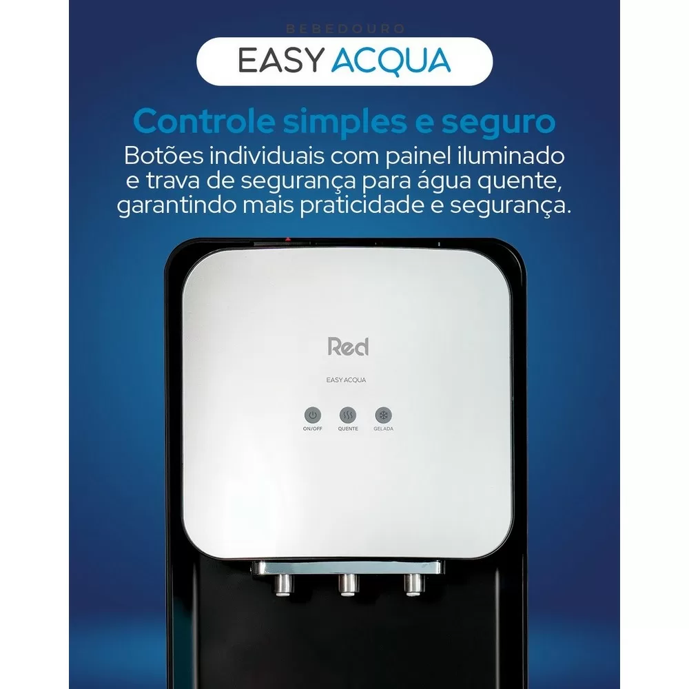 BEBEDOURO DE COLUNA RED ACQUA MAX BE300 PRETO/PRATA 220V 