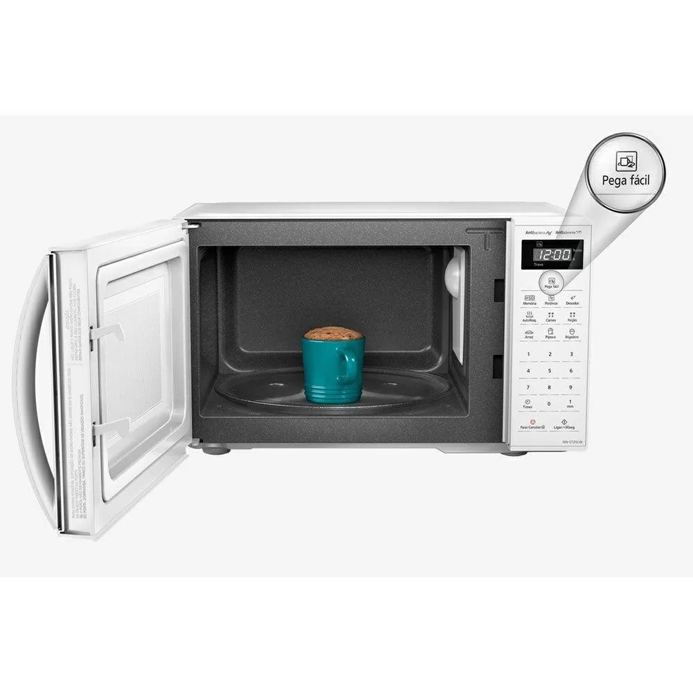 MICRO-ONDAS PANASONIC NN-ST25LWRUK 21L FUNCAO DESODORIZADOR 700W BRANCO 220V 