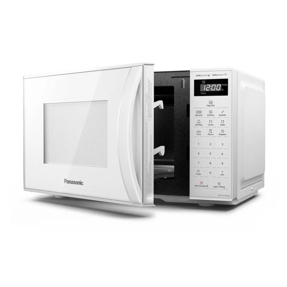 MICRO-ONDAS PANASONIC NN-ST25LWRUK 21L FUNCAO DESODORIZADOR 700W BRANCO 220V 