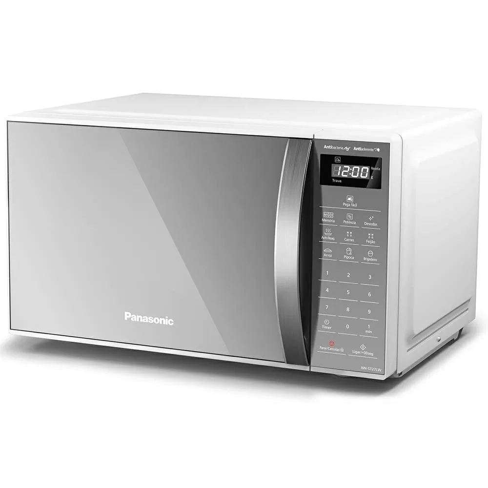 MICRO-ONDAS PANASONIC NN-ST27LWRUK 21L DIA A DIA COM FUNCAO DESODORIZADOR 700W ESPELHADO 220V