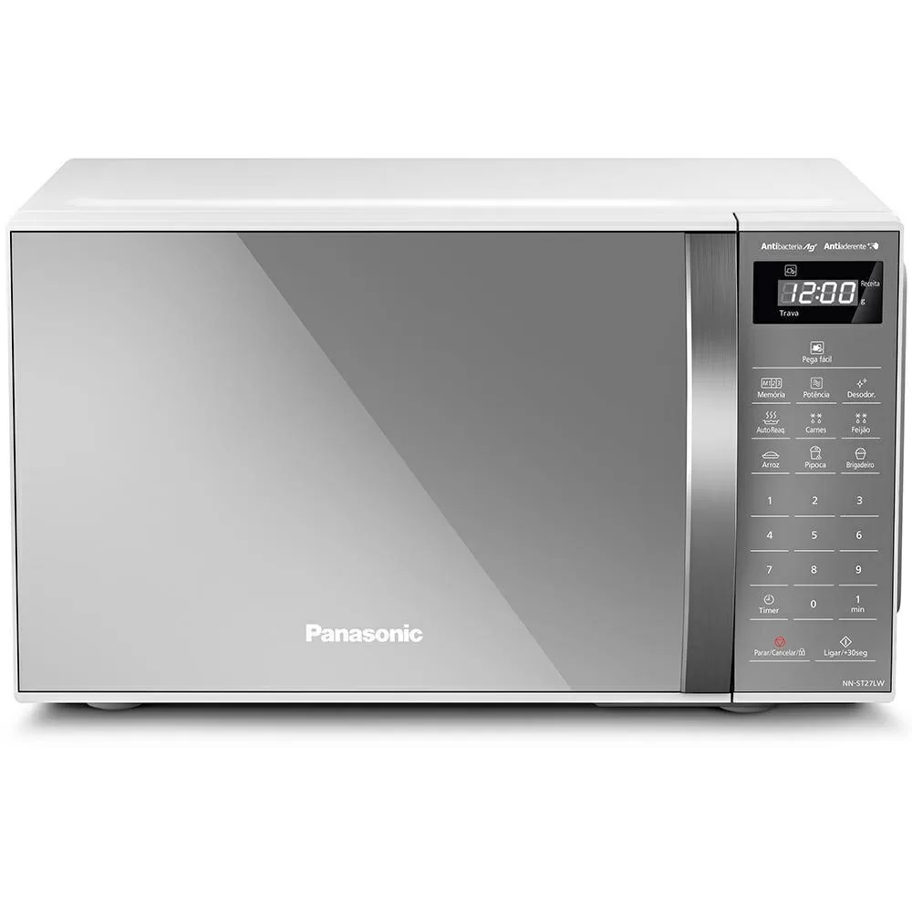 MICRO-ONDAS PANASONIC NN-ST27LWRUK 21L DIA A DIA COM FUNCAO DESODORIZADOR 700W ESPELHADO 220V 