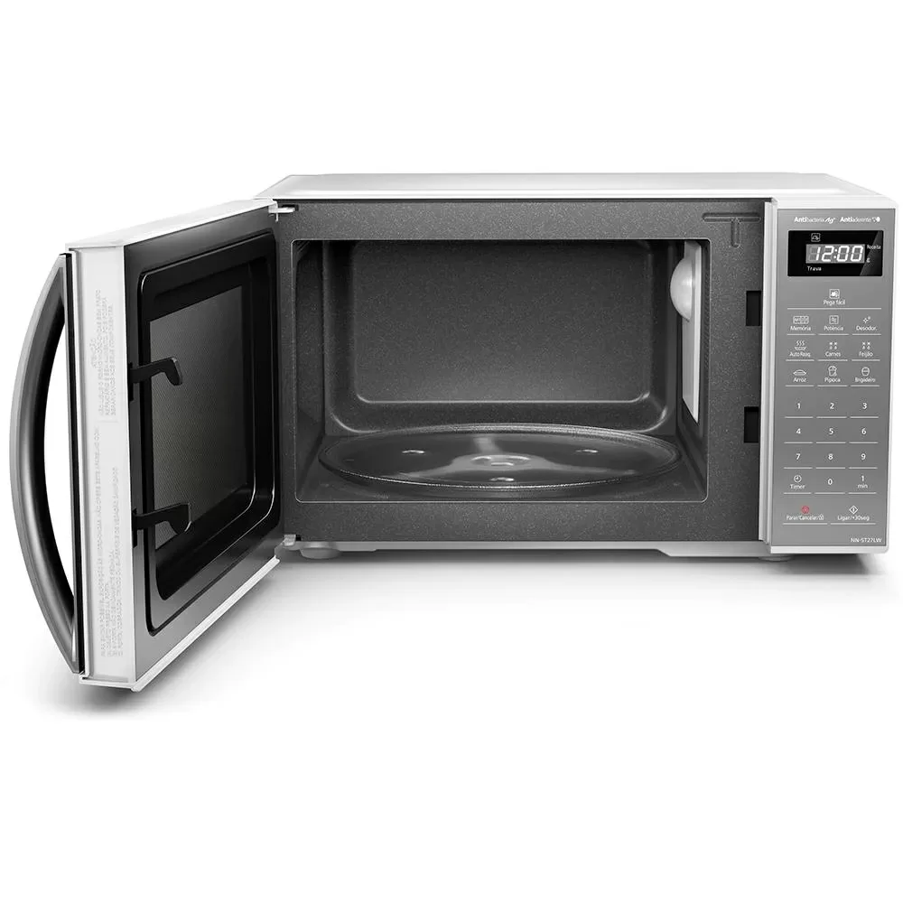 MICRO-ONDAS PANASONIC NN-ST27LWRUK 21L DIA A DIA COM FUNCAO DESODORIZADOR 700W ESPELHADO 220V 