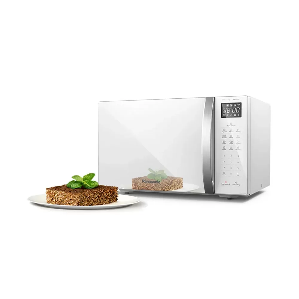 MICRO-ONDAS PANASONIC NN-ST65LWRUK 34L TECNOLOGIA ANTIBACTERIA 900W BRANCO 220V