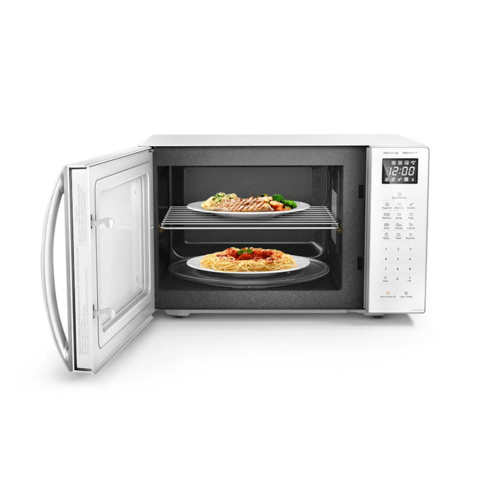 MICRO-ONDAS PANASONIC NN-ST65LWRUK 34L TECNOLOGIA ANTIBACTERIA 900W BRANCO 220V