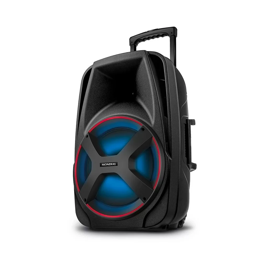 CAIXA DE SOM AMPLIFICADA MONDIAL CM-550 BLUETOOTH 550W USB PRETA BIVOLT 