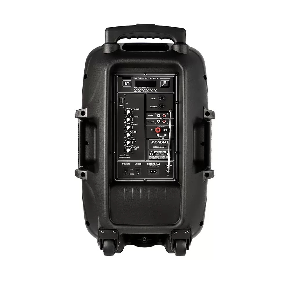 CAIXA DE SOM AMPLIFICADA MONDIAL CM-550 BLUETOOTH 550W USB PRETA BIVOLT 