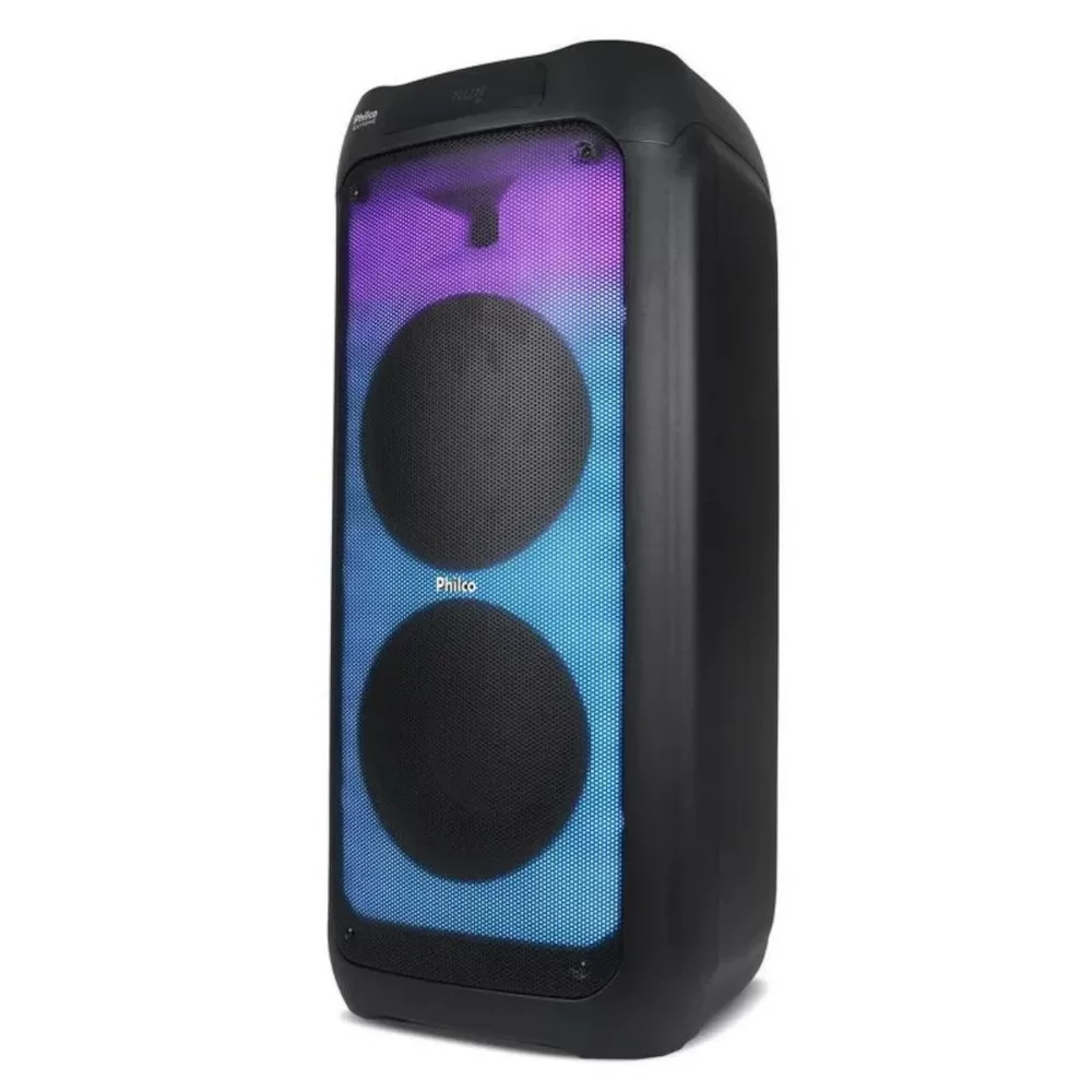 CAIXA DE SOM AMPLIFICADA PHILCO PCX10100 BLUETOOTH 1500W PRETA BIVOLT 