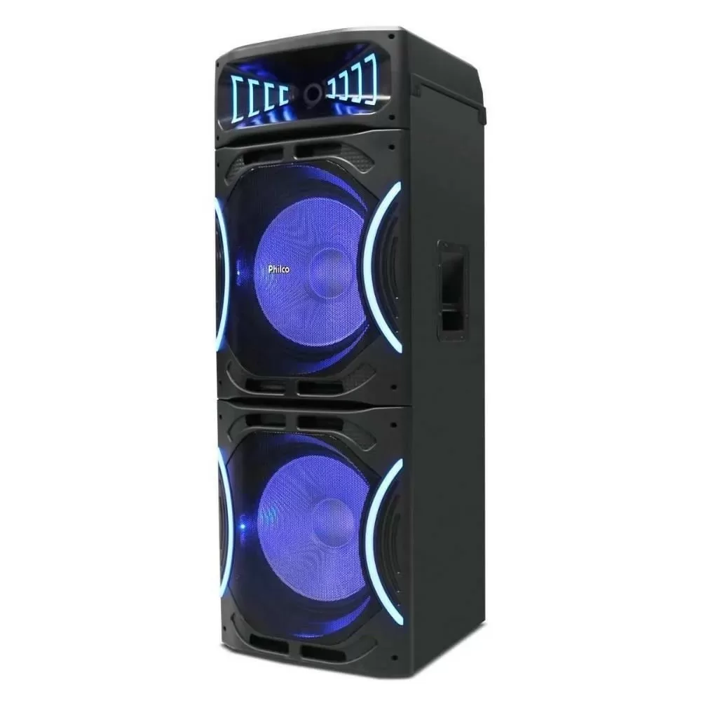CAIXA DE SOM AMPLIFICADA PHILCO PCX35000 BLUETOOTH 3500W PRETA BIVOLT 