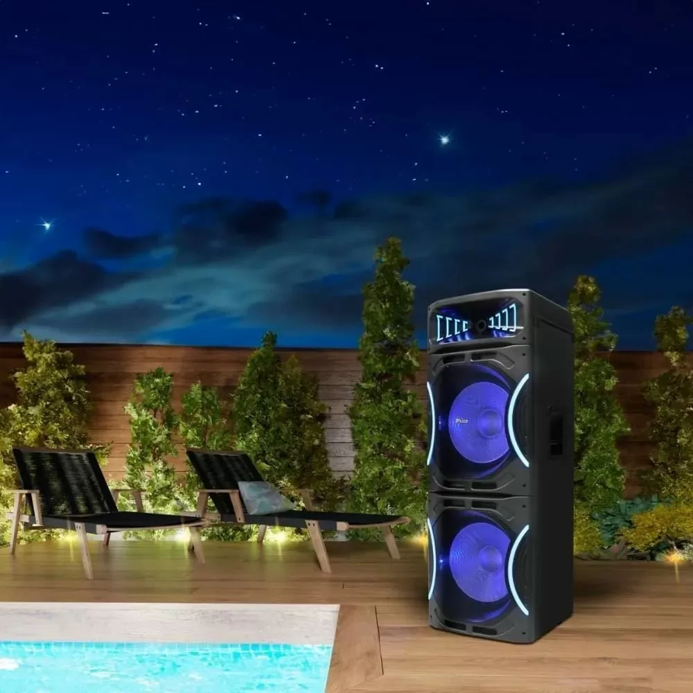 CAIXA DE SOM AMPLIFICADA PHILCO PCX35000 BLUETOOTH 3500W PRETA BIVOLT 