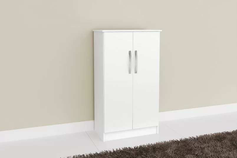 ARMARIO MULTIUSO SAPATEIRA 0.63CM 2 PORTAS ALASKA NEW BRANCO A110XL63XP37 NOTAVEL 