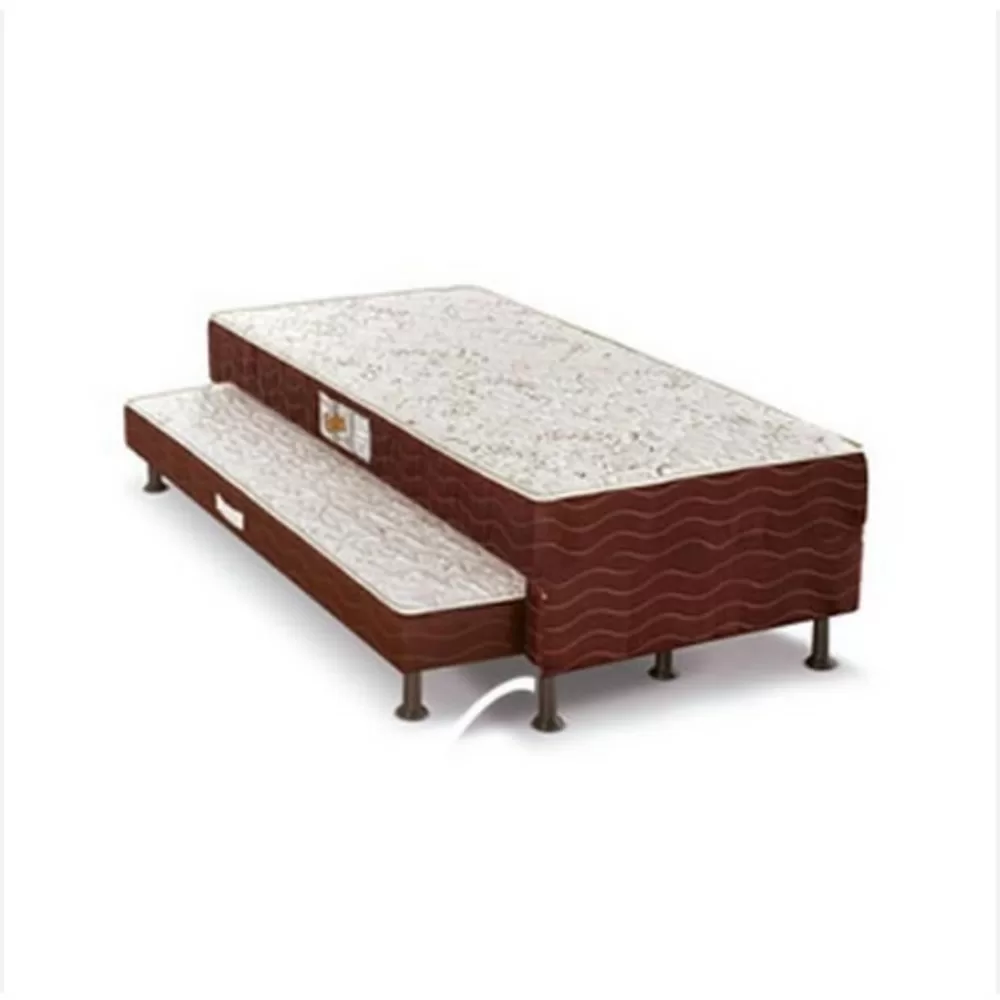 CAMA BOX CONJUGADO SOLTEIRAO ESPUMA BICAMA C/AUX. 88X188X42 RUBI 80KG RECONFLEX