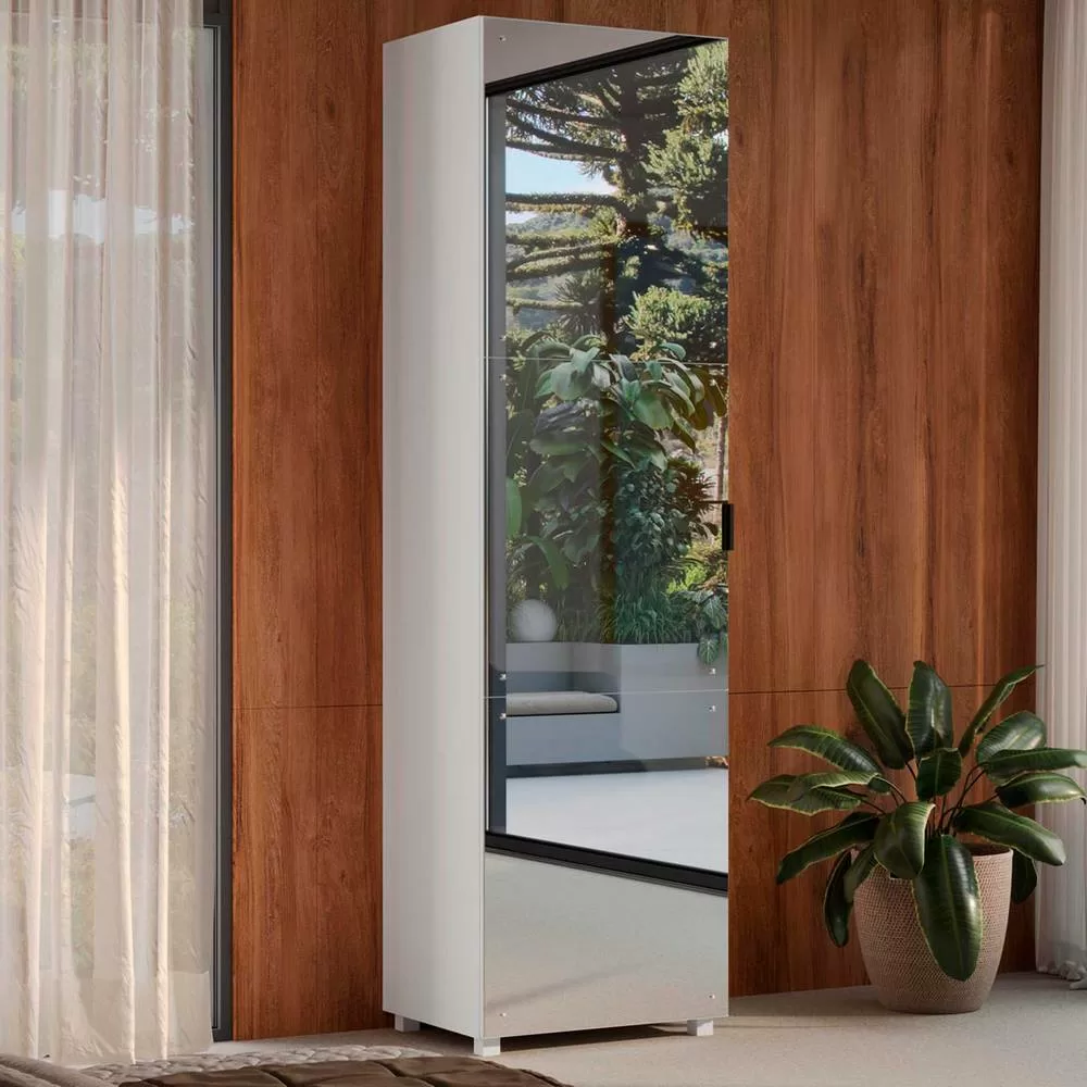 ARMÁRIO MULTIUSO SAPATEIRA 0.60CM 1 PORTA C/ESPELHO VERSA BRANCO 702022-01 A213XL60XP46 TELASUL 