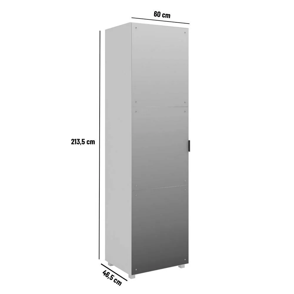 ARMÁRIO MULTIUSO SAPATEIRA 0.60CM 1 PORTA C/ESPELHO VERSA BRANCO 702022-01 A213XL60XP46 TELASUL 