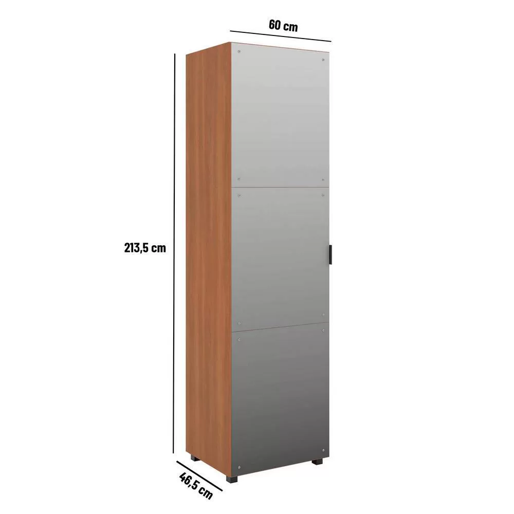 ARMÁRIO MULTIUSO SAPATEIRA 0.60CM 1 PORTA C/ESPELHO VERSA FREIJÓ 702022-02 A213XL60XP46 TELASUL 