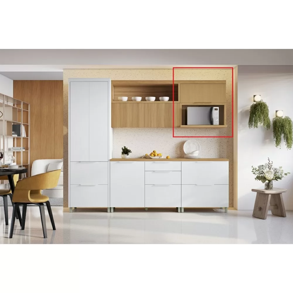 ARMARIO 0.80CM 1 PORTA BASCULANTE/MICROONDAS MARQUESA MDF NATURE 500975 A82XL80XP32 NESHER 