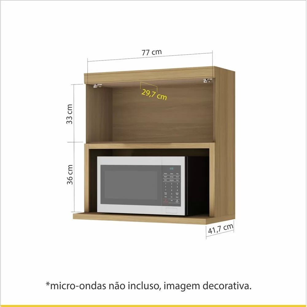 ARMARIO 0.80CM 1 PORTA BASCULANTE/MICROONDAS MARQUESA MDF NATURE 500975 A82XL80XP32 NESHER 