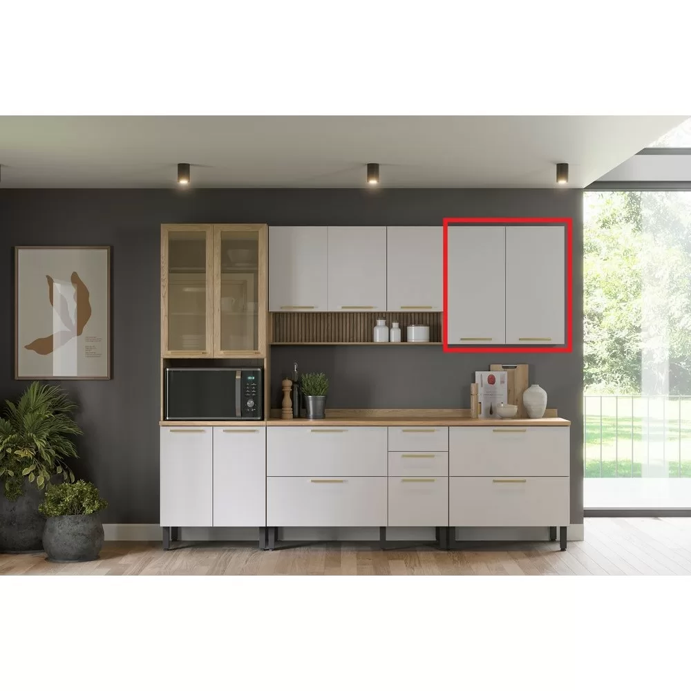 ARMÁRIO 0.80CM 2 PORTAS AVELA MEL/BRANCO 907002 A80XL80XP31 TELASUL 