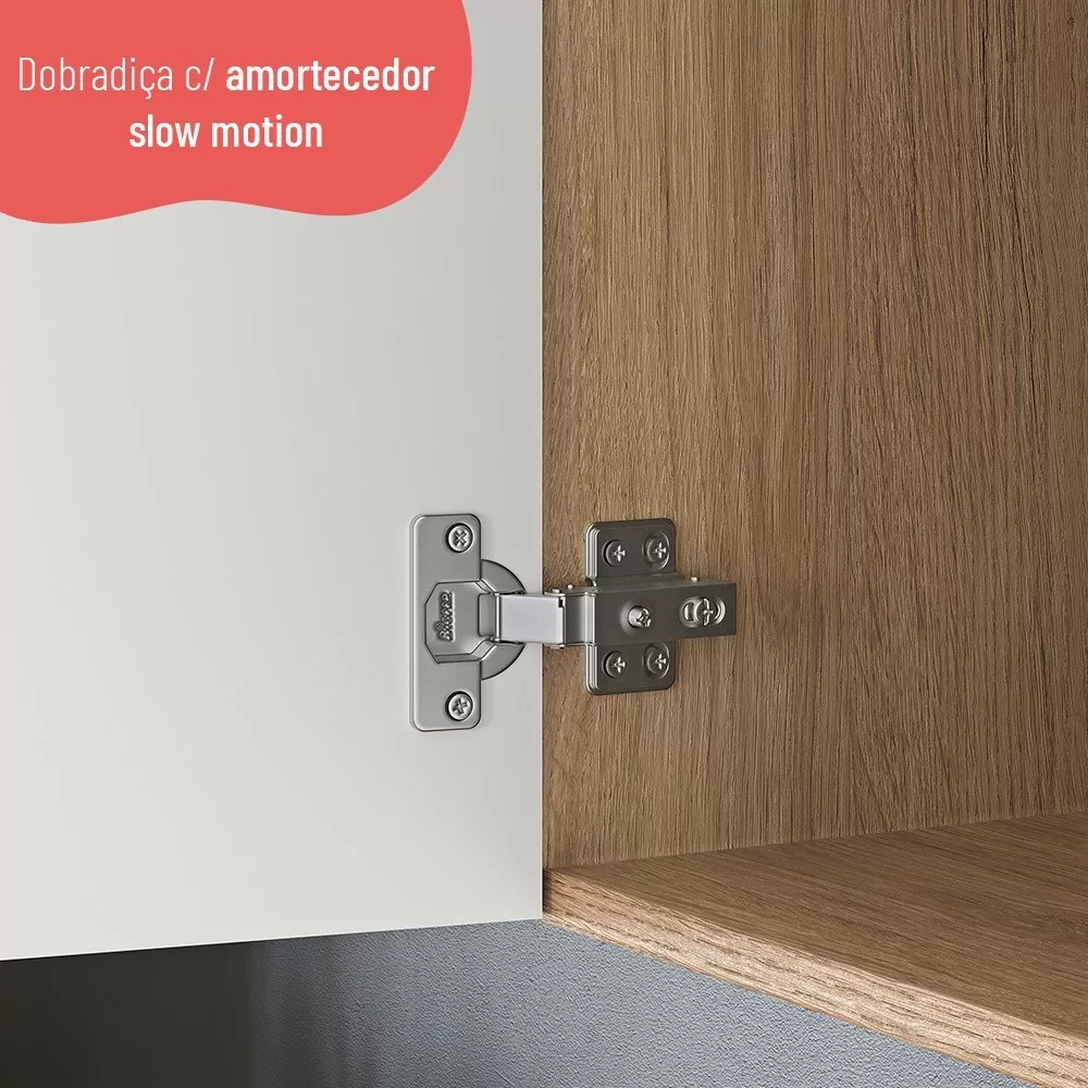 ARMÁRIO 0.80CM 2 PORTAS AVELA MEL/BRANCO 907002 A80XL80XP31 TELASUL 