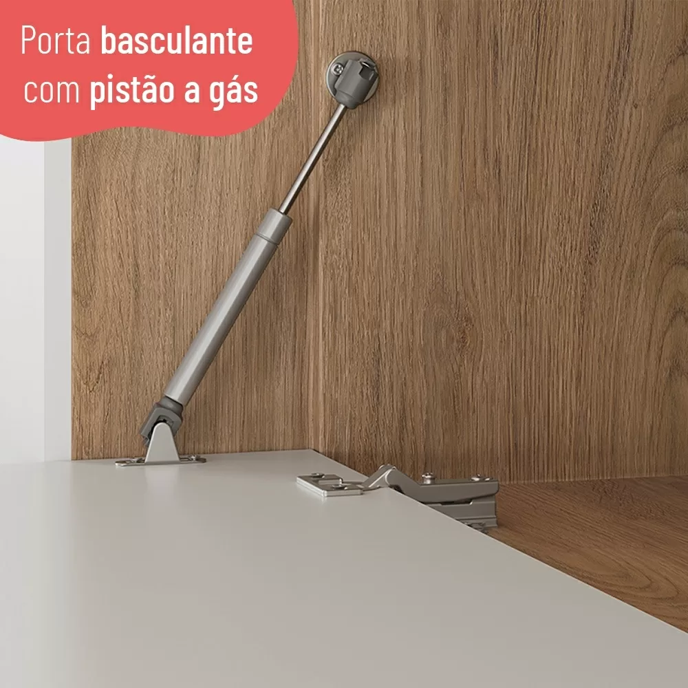 BALCÃO 0.80CM 2 PORTAS BASC. C/TAMPO AVELA MEL/BRANCO 907101 A92XL80XP52 TELASUL 