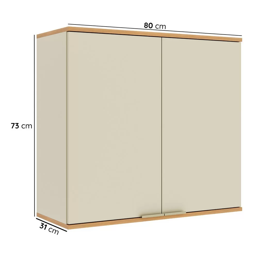 ARMARIO 0.80CM 2 PORTAS CASTANHA ARENAS/FREIJO 915002 A73XL80XP31 TELASUL 