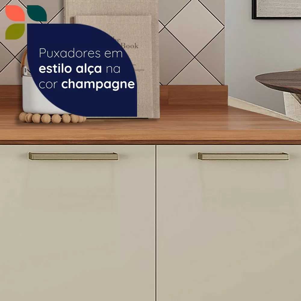 BALCÃO 0.80CM 2 PORTAS C/TAMPO CASTANHA ARENAS/FREIJÓ 915101 A93XL80XP52 TELASUL 
