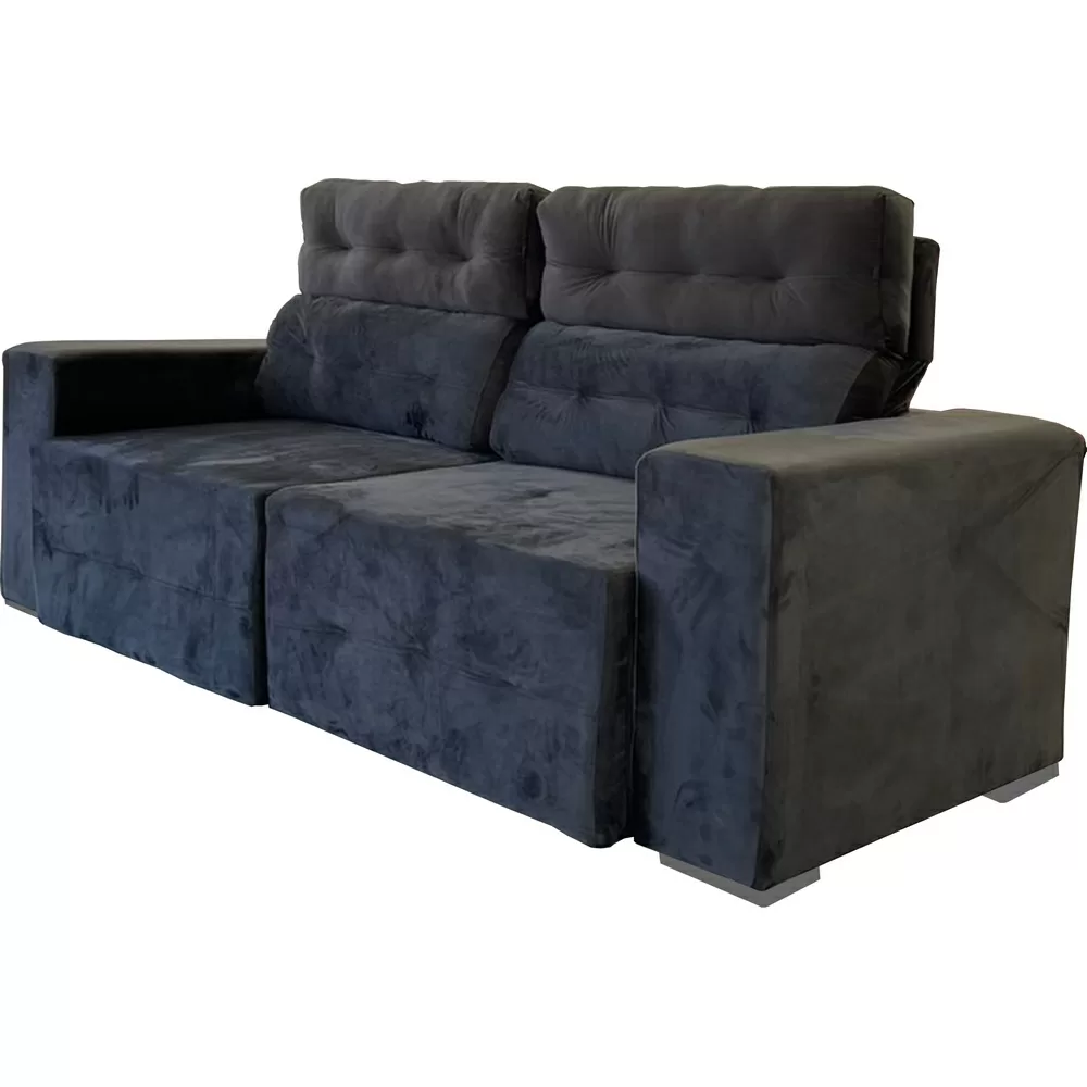 SOFA 3 LUGARES 2.10M RETRATIL/RECLINAVEL 2SS MONACO MARROM T02 JW