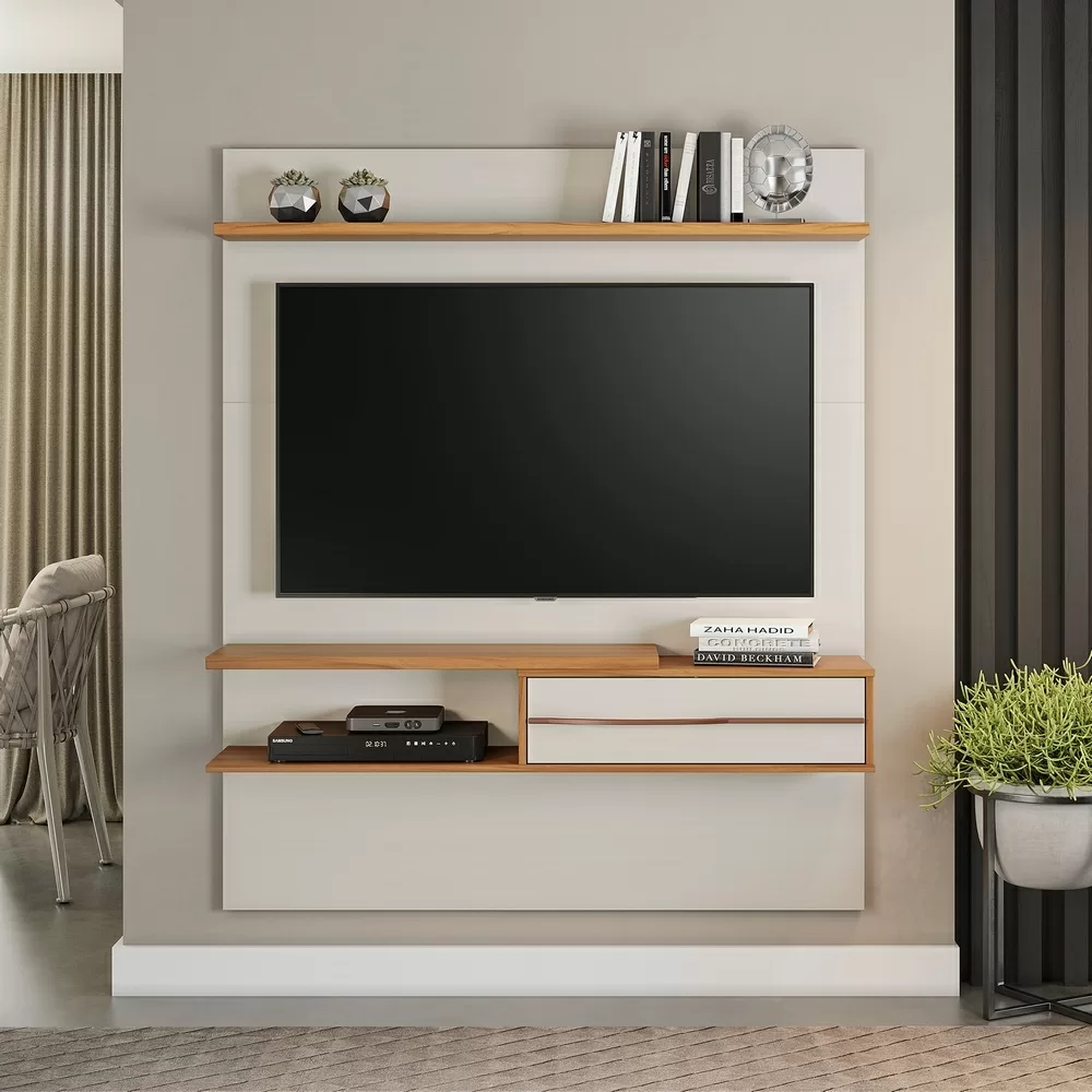 PAINEL 1.35M PARA TV ATE 55 NT 1155 250 OFF WHITE/FREIJO A160XL135XP29 36KG NOTAVEL 