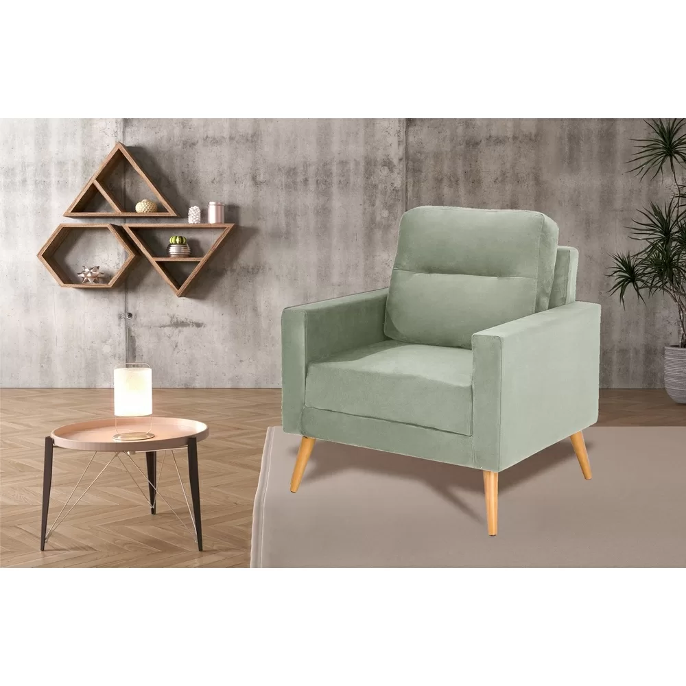 POLTRONA EUROPA PREMIUM TEC VELUDO T04 CASTOR JW 