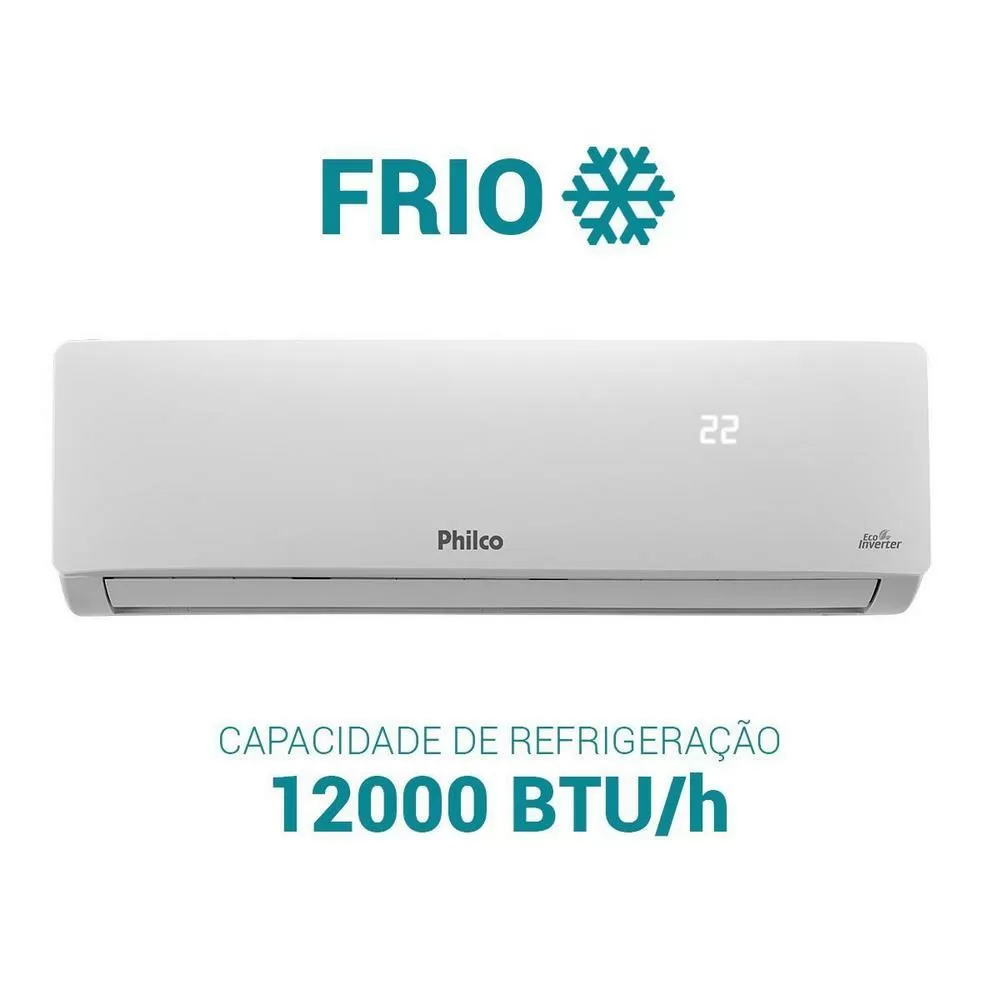 AR CONDICIONADO SPLIT PHILCO INVERTER 12000 BTUS FRIO PAC12FC BRANCA 220V 