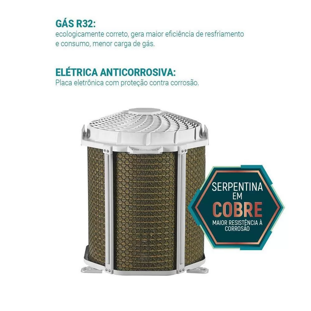 AR CONDICIONADO SPLIT PHILCO INVERTER 12000 BTUS FRIO PAC12FC BRANCA 220V 