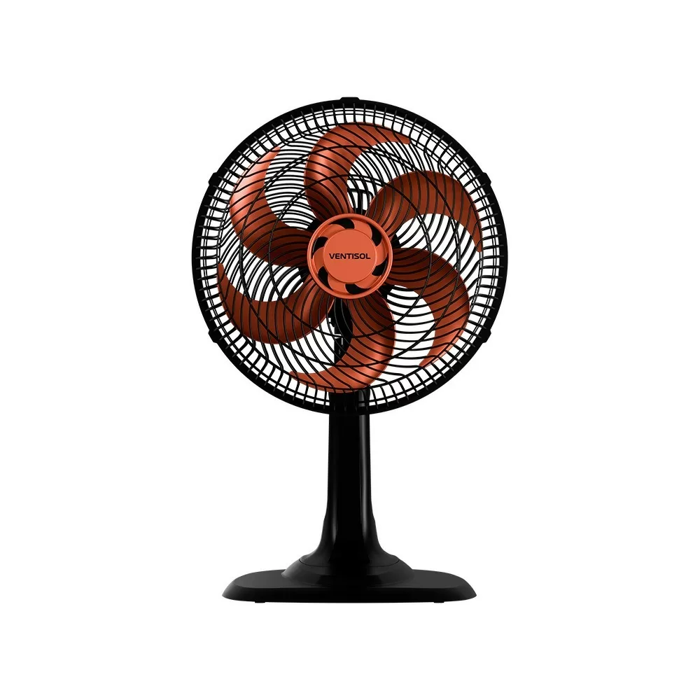 VENTILADOR DE MESA VENTISOL 30CM OSC TURBO 6 PÁS 52W PREMIUM BRONZE 220V 